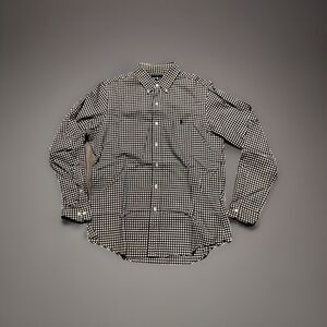 VINTAGE RALPH LAUREN BLACK CHECKERED-LONG SLEEVE BUTTON DOWN SIZE LARGE